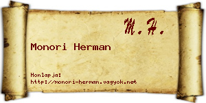 Monori Herman névjegykártya